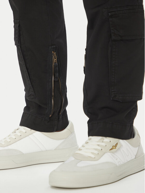 Aeronautica Militare Aeronautica Militare Pantaloni din material 251PA1387CT1493 Negru Regular Fit