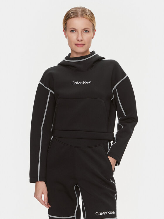 Calvin Klein Performance Majica Dugih Rukava 00GWF3W325 Crna Relaxed Fit