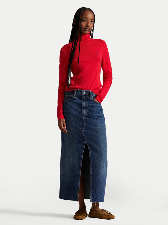 Polo Ralph Lauren Polo Ralph Lauren Spódnica jeansowa 211A95501001 Granatowy Regular Fit