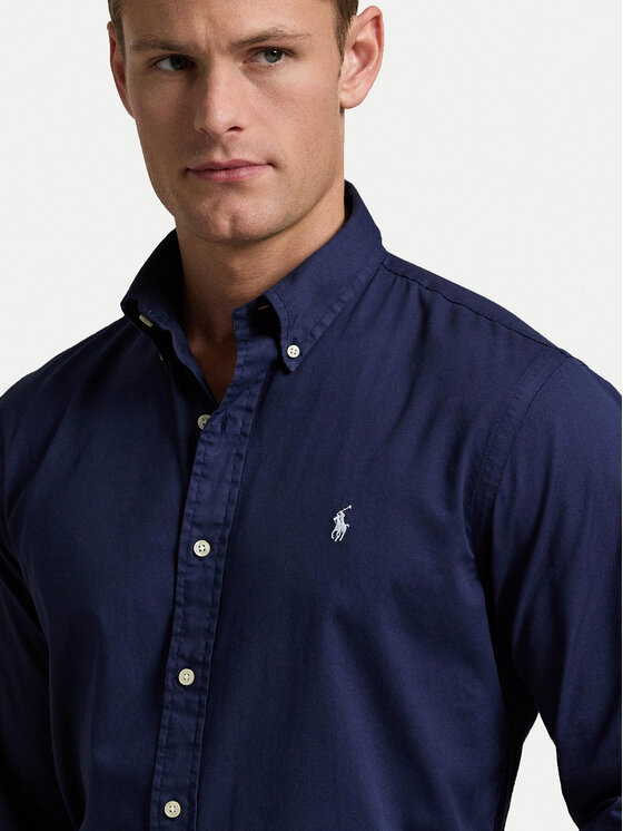 Polo Ralph Lauren Polo Ralph Lauren Marškiniai 710937993009 Tamsiai mėlyna Custom Fit