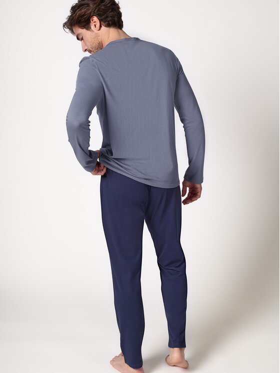 Huber Huber Pyžamo 110099 Tmavomodrá Regular Fit