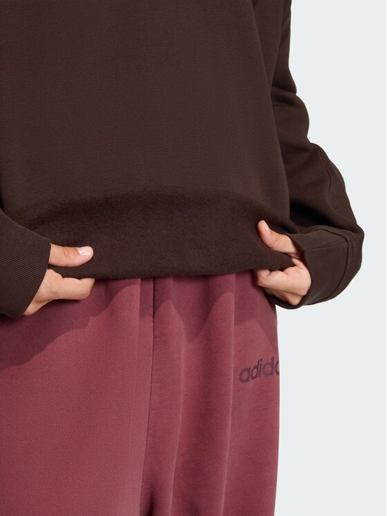 adidas adidas Bluza Essentials Fleece Long Oversized Crew Brązowy Oversize