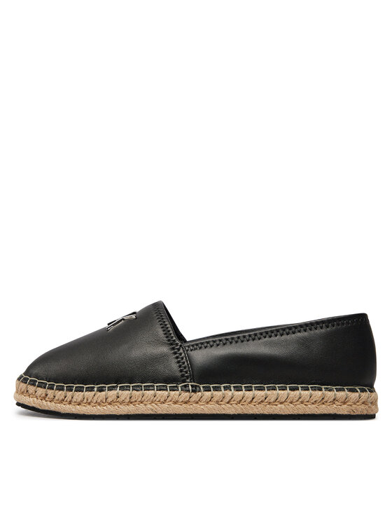 Calvin Klein Calvin Klein Εσπαντρίγιες Espadrille Re Lock Leather HW0HW02036 Μαύρο