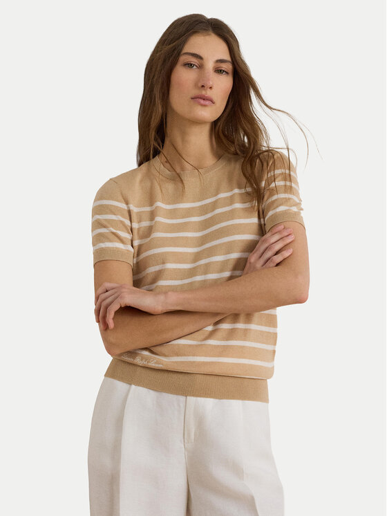 LAUREN RALPH LAUREN Tricou Eyelah 200P13973002 Bej Regular Fit
