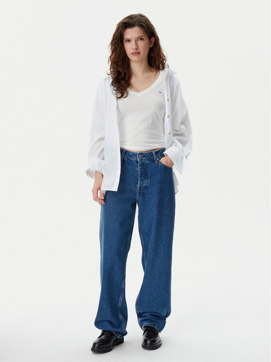 Tommy Jeans Tommy Jeans Tričko DW0DW20458 Biela Slim Fit