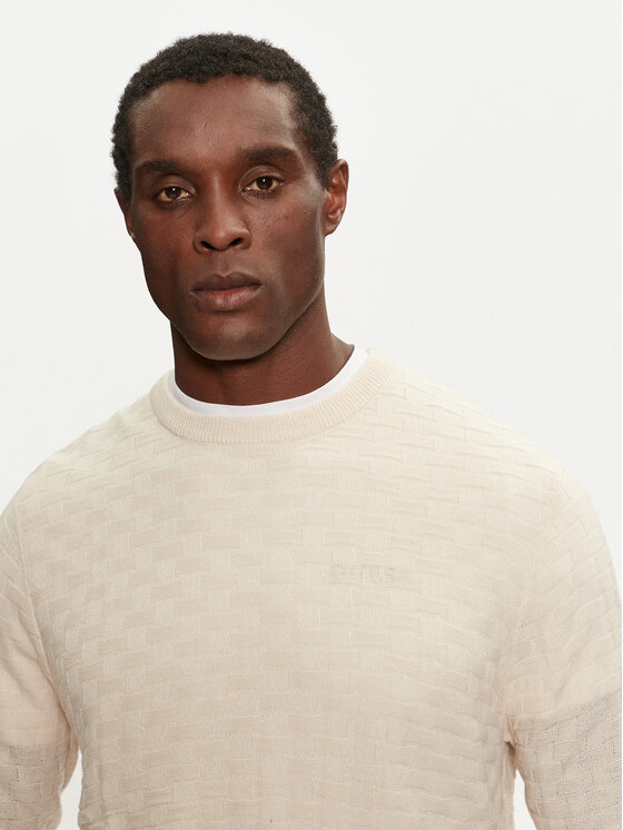 Brave Soul Brave Soul Sweter MK-248BURKE Beżowy Regular Fit