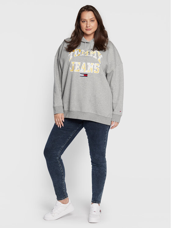 Felpa College Argyle DW0DW12053 Grigio Oversize