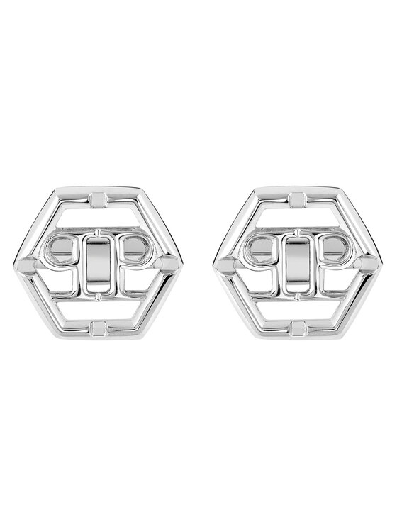PHILIPP PLEIN Manžetové gombíky Plein Icon PJ9AA10CU Strieborná