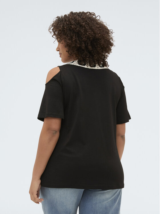 Fiorella Rubino Fiorella Rubino T-Shirt G0AEL009161N033 Czarny Regular Fit