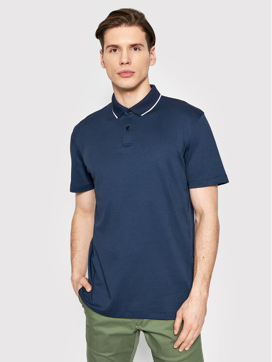 Selected Homme Selected Homme Tricou polo Leroy 16082844 Bleumarin Regular Fit