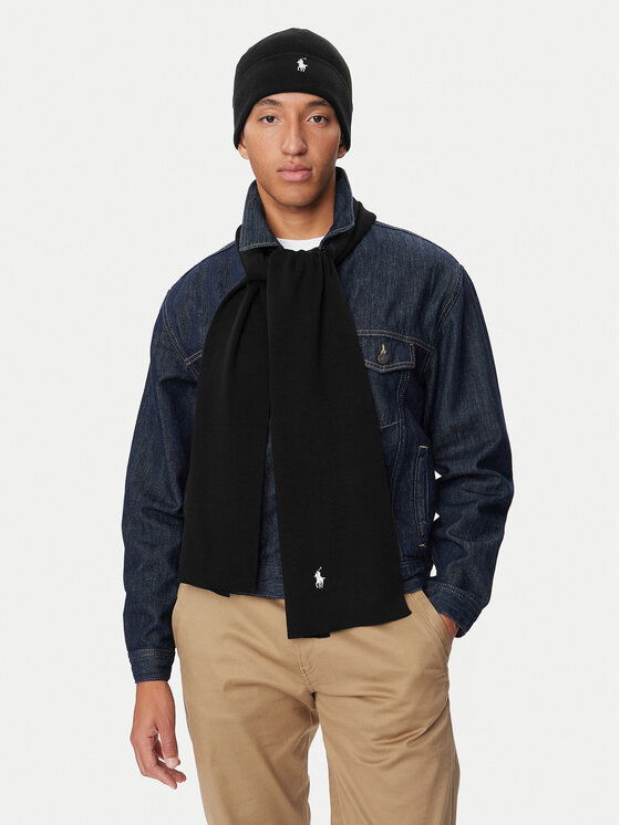 Polo Ralph Lauren Polo Ralph Lauren Zestaw szalik i czapka 710B28980002 Czarny