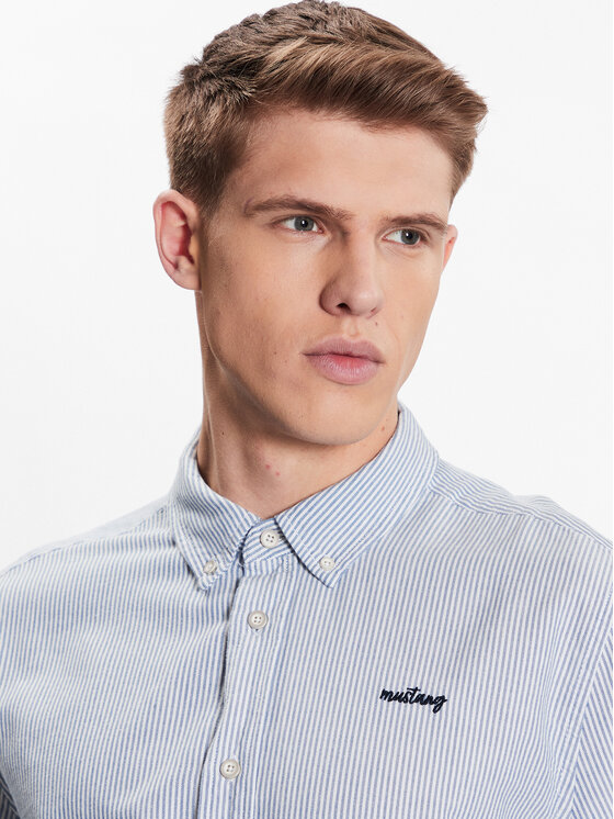 Mustang Mustang Camicia Clemens 1013489 Blu Regular Fit
