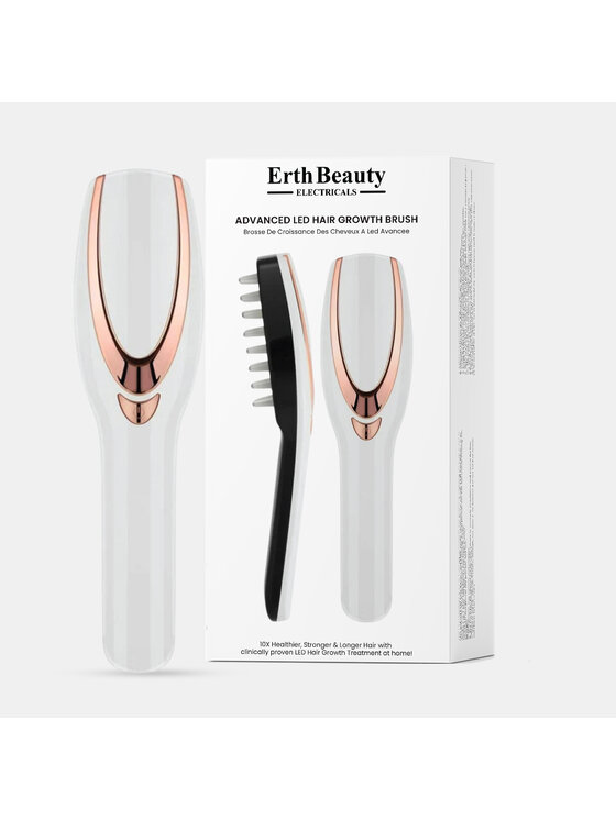 Erthskin London Erthskin London ZAAWANSOWANA SZCZOTKA DO WŁOSÓW LED Grzebień do masażu skóry głowy