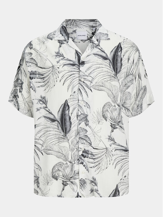 Jack & Jones Jack & Jones Hemd Monochrome Resort 12249210 Weiß Relaxed Fit