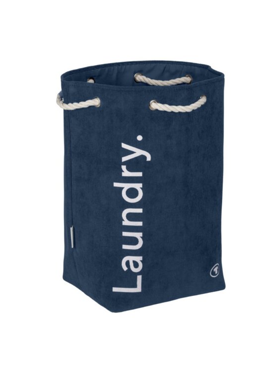 MIAhome MIAhome Kosz na pranie 51x29x25 cm MARINAIO granatowy Granatowy