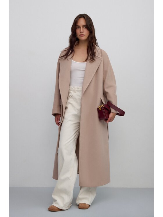 Estro Estro Cappotto ER00117902 Beige Loose Fit