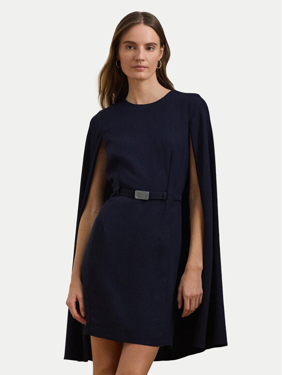LAUREN RALPH LAUREN Koktejlové šaty 253963624002 Tmavomodrá Slim Fit