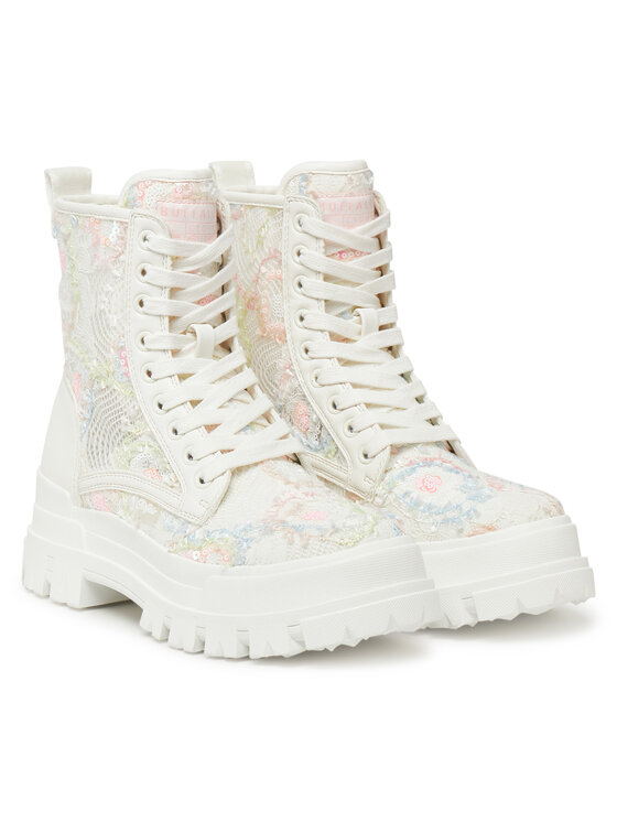 Buffalo Buffalo Schnürstiefeletten Aspha Rld Bloom 1622576 Weiß
