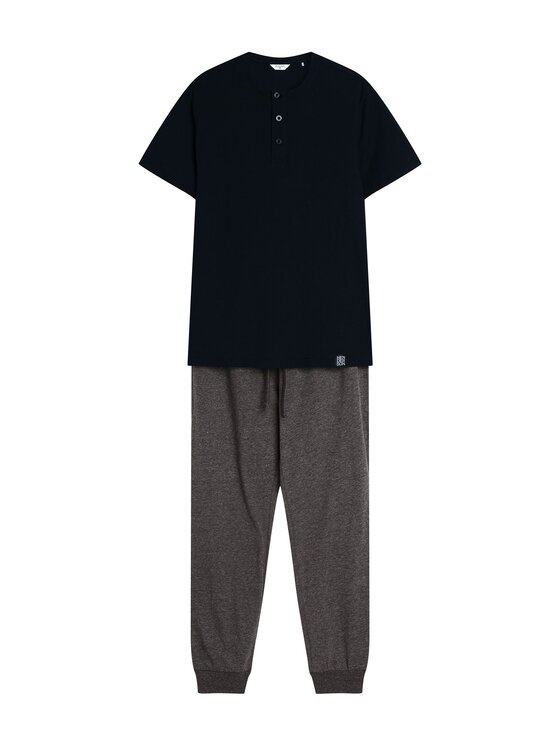 Henderson Henderson Piżama 43033 Czarny Regular Fit