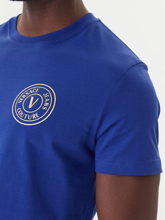 Versace Jeans Couture Versace Jeans Couture T-shirt 79GAHT00 CJ00T Blu Regular Fit