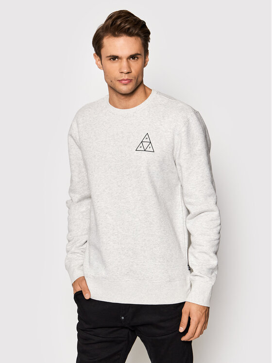 HUF HUF Bluza Essentials TT Crew PF00101 Szary Regular Fit
