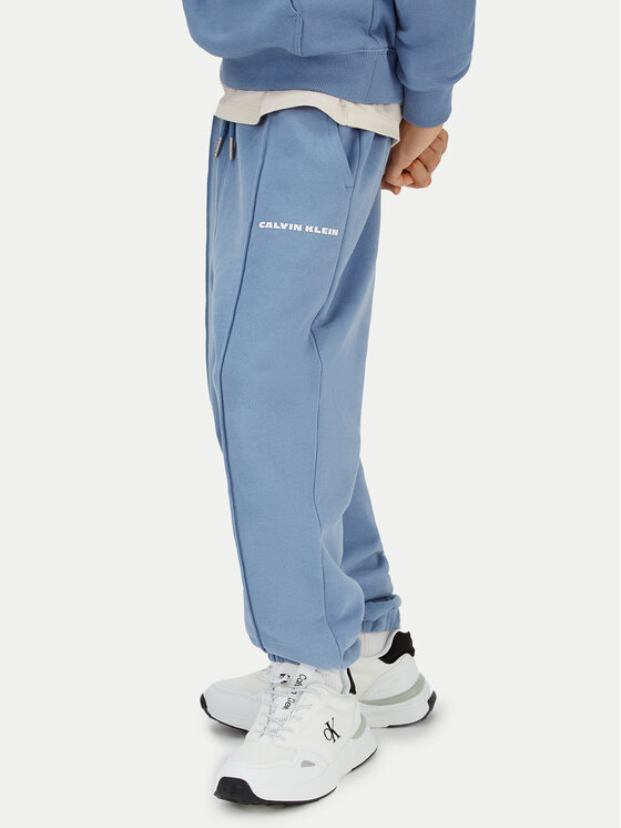 Calvin Klein Jeans Pantaloni trening Pintuck IB0IB02605 Albastru Relaxed Fit
