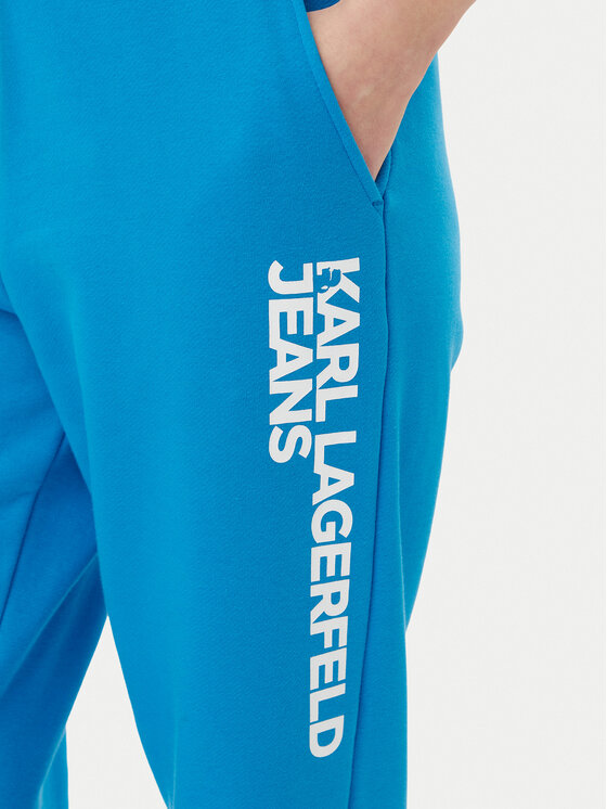 Karl Lagerfeld Jeans Karl Lagerfeld Jeans Spodnji del trenirke A1W10058 Modra Regular Fit