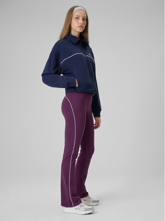 4F 4F Legginsy SPORTS CLUB Bordowy Slim Fit