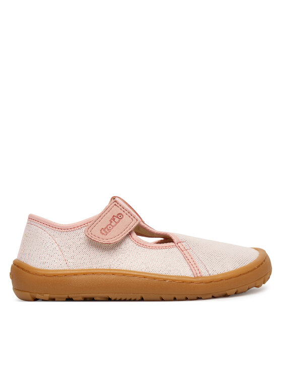 Froddo Papuci de casă Barefoot Canvas T-Bar G1700439-2 S Roz