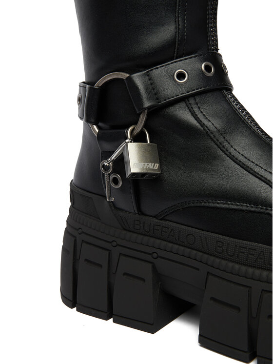 Buffalo Buffalo Stivali Gospher Biker Hi 1270131 Nero