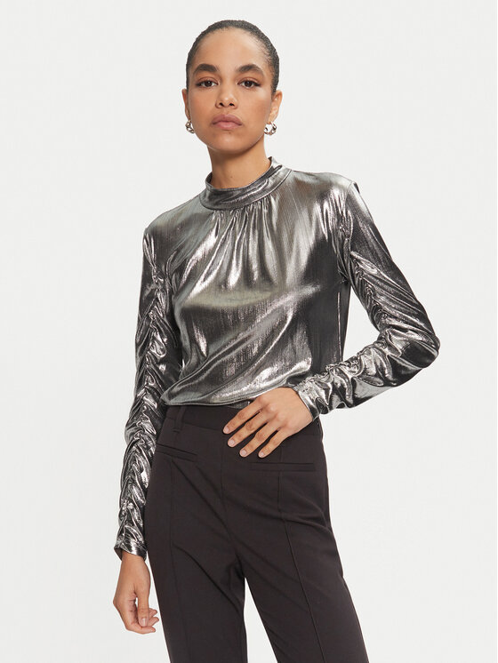 Karen by Simonsen Karen by Simonsen Blúz Regitze 10105118 Ezüst Slim Fit