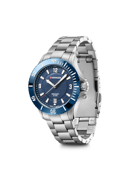 Wenger Wenger Zegarek 01.0621.111 Srebrny