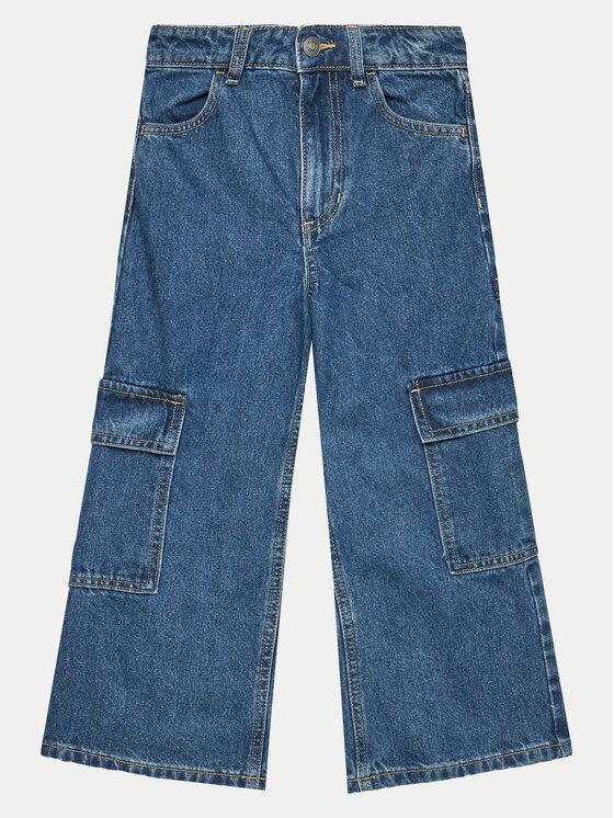 United Colors Of Benetton Jeans 4AW7CE035 Blu Wide Leg Modivo