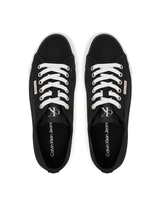 Calvin Klein Jeans Calvin Klein Jeans Tenisky Vulc Flatform Ctn Logo Tag YW0YW01838 Čierna