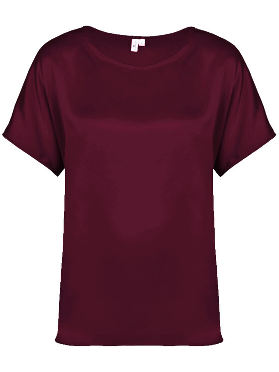 Cat&Cat Cat&Cat T-Shirt silk satin Bordó Regular Fit