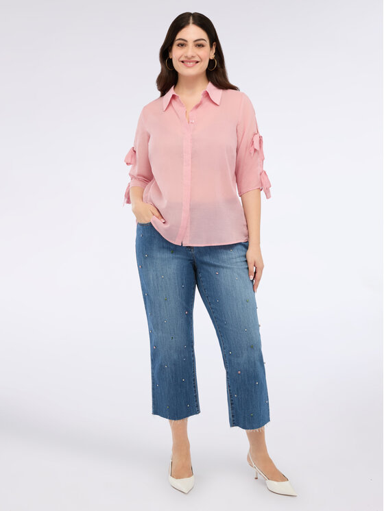 Fiorella Rubino Fiorella Rubino Koszula 5012T001411N006 Różowy A-Line Fit