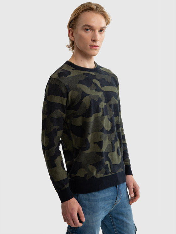 BIG STAR BIG STAR Sweter ORDI Kolorowy Comfort Fit