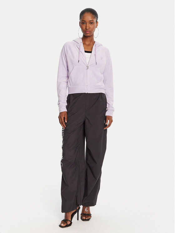 Juicy Couture Juicy Couture Majica dugih rukava Madison JCWA122001 Ljubičasta Slim Fit