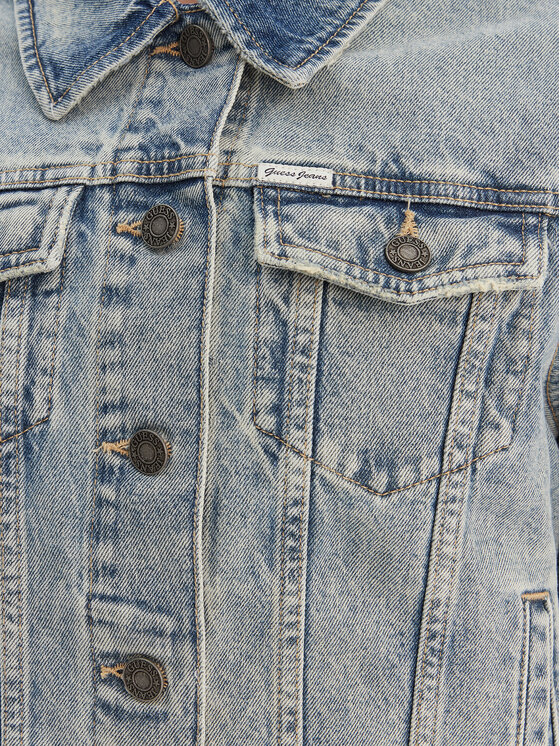 Guess Jeans Guess Jeans Jeansová bunda W6RN55 D5M4I Modrá Regular Fit