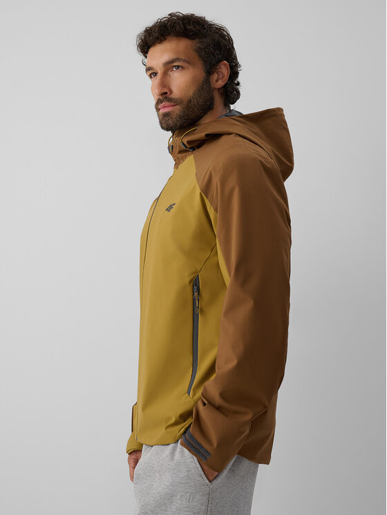 4F 4F Kurtka przejściowa URBAN COMMUTER Brązowy jasny Regular Fit