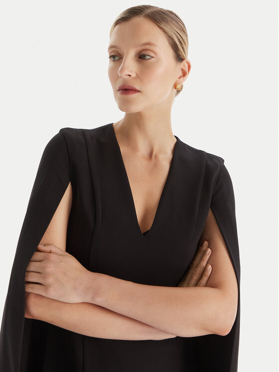 TWINSET TWINSET Φόρεμα κοκτέιλ 252TT2402 Μαύρο Regular Fit