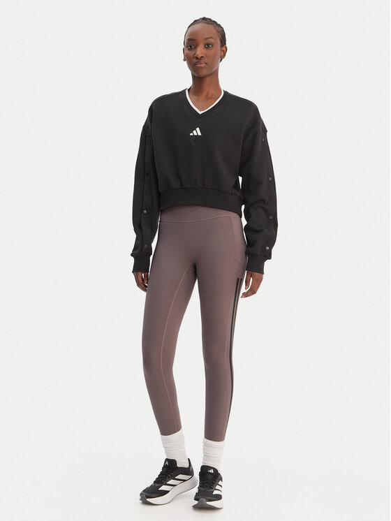 adidas adidas Legingi Optime Workout 3-Stripes KE7530 Pelēks Slim Fit