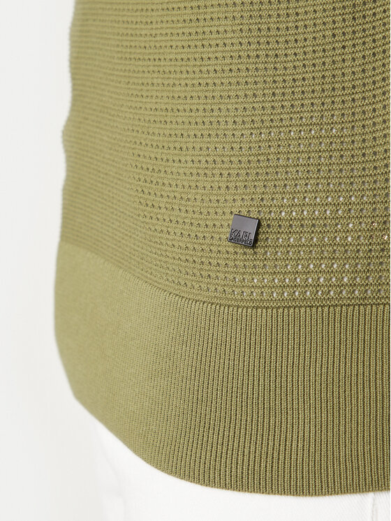 KARL LAGERFELD KARL LAGERFELD Polo 655009 562301 Zelena Regular Fit