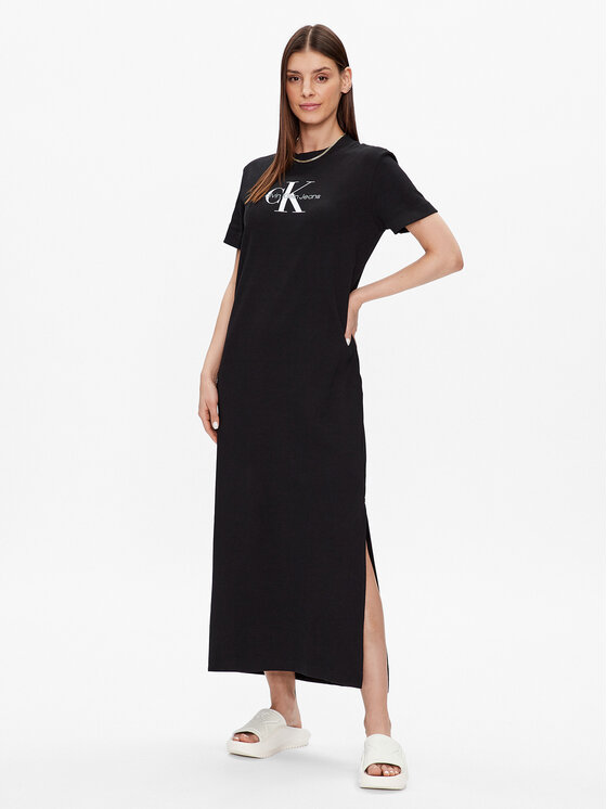 Calvin Klein Jeans Kleid für den Alltag J20J221519 Schwarz Relaxed Fit