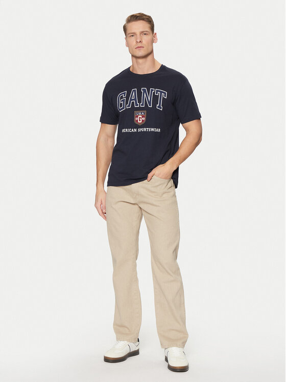 Gant Gant T-särk 2003290 Tumesinine Regular Fit