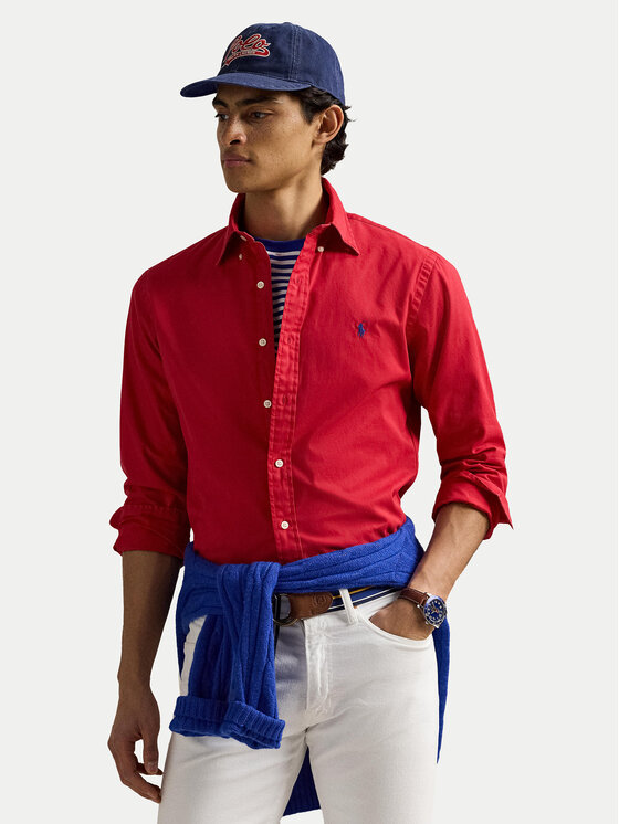 Polo Ralph Lauren Košeľa 710937993012 Červená Custom Fit