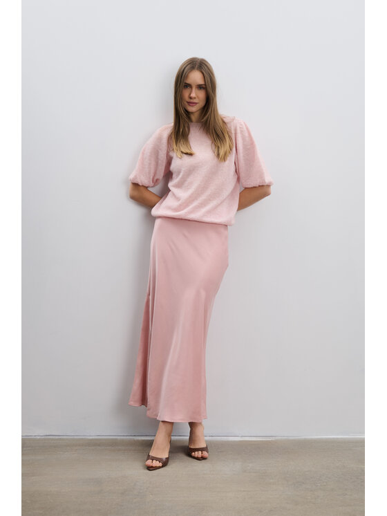 Fobya Fobya Sweter F1997 Różowy Basic Fit