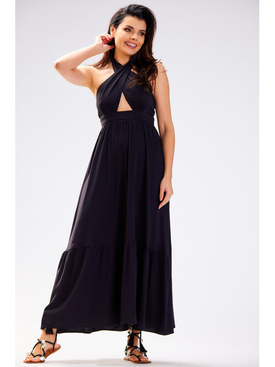 Awama Awama Sukienka letnia A583 Czarny