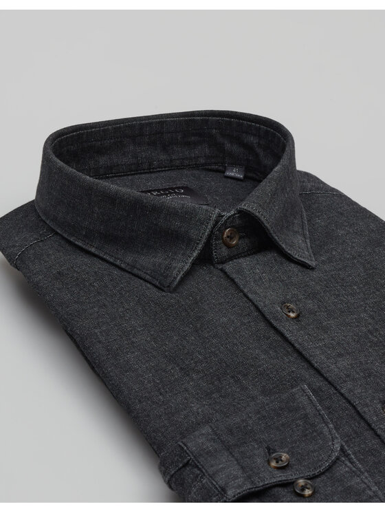 Borgio Borgio Koszula DENICE Granatowy Slim Fit