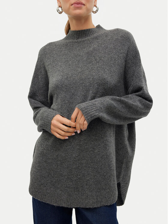 Vero Moda Vero Moda Megztinis Plaza 10290784 Pilka Loose Fit
